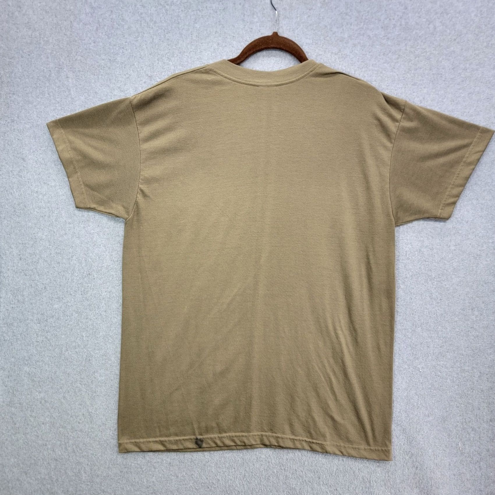 Vintage CAC Military Shirt Large Tan Brown Short Sleeve Polyester USA PT Blank 90s Mens Size US L / EU 52-54 / 3 - 4 Thumbnail