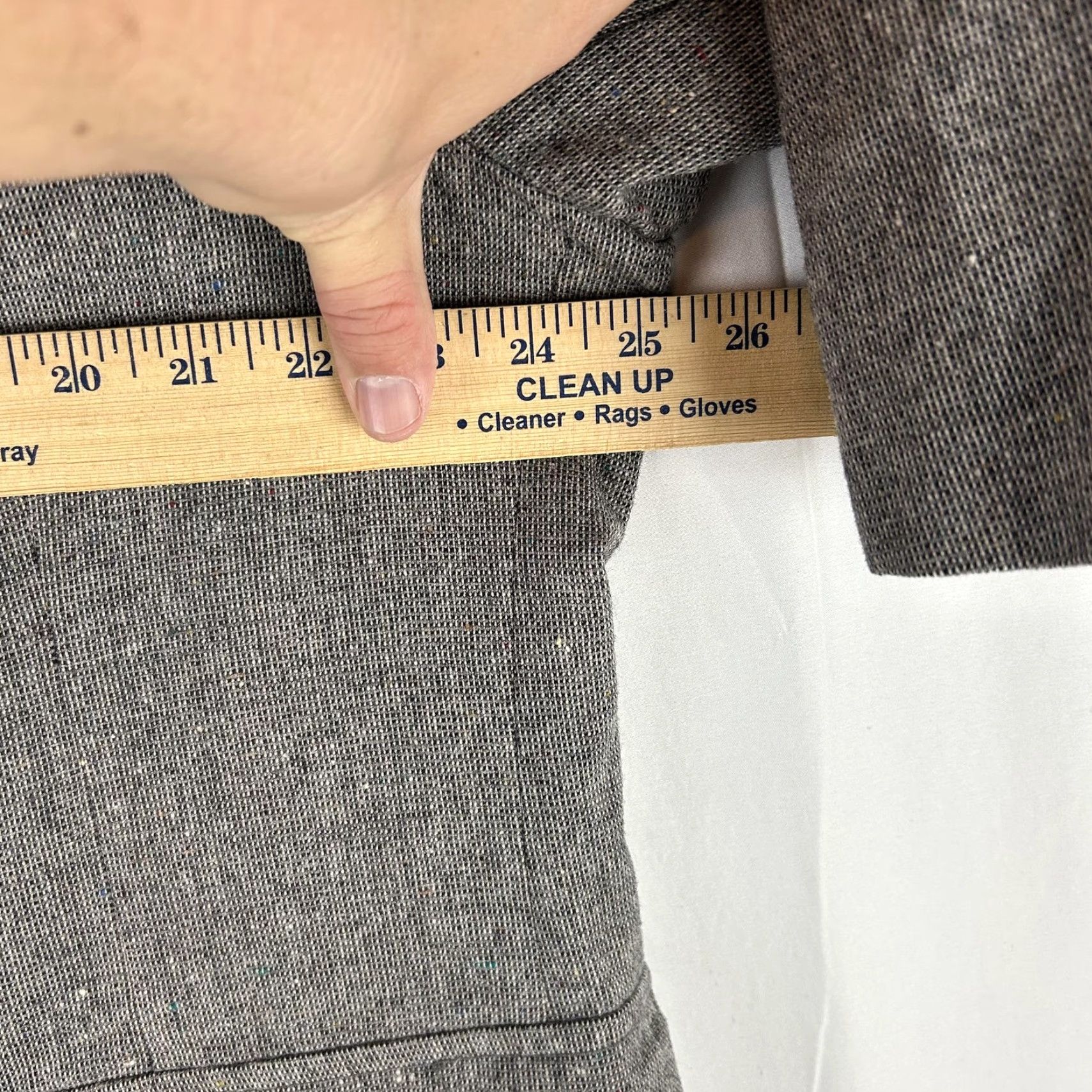 Pendleton VINTAGE Pendleton Sport Coat Mens 48 Gray Wool Tweed Patch Pocket Blazer USA Size 48R - 7 Thumbnail