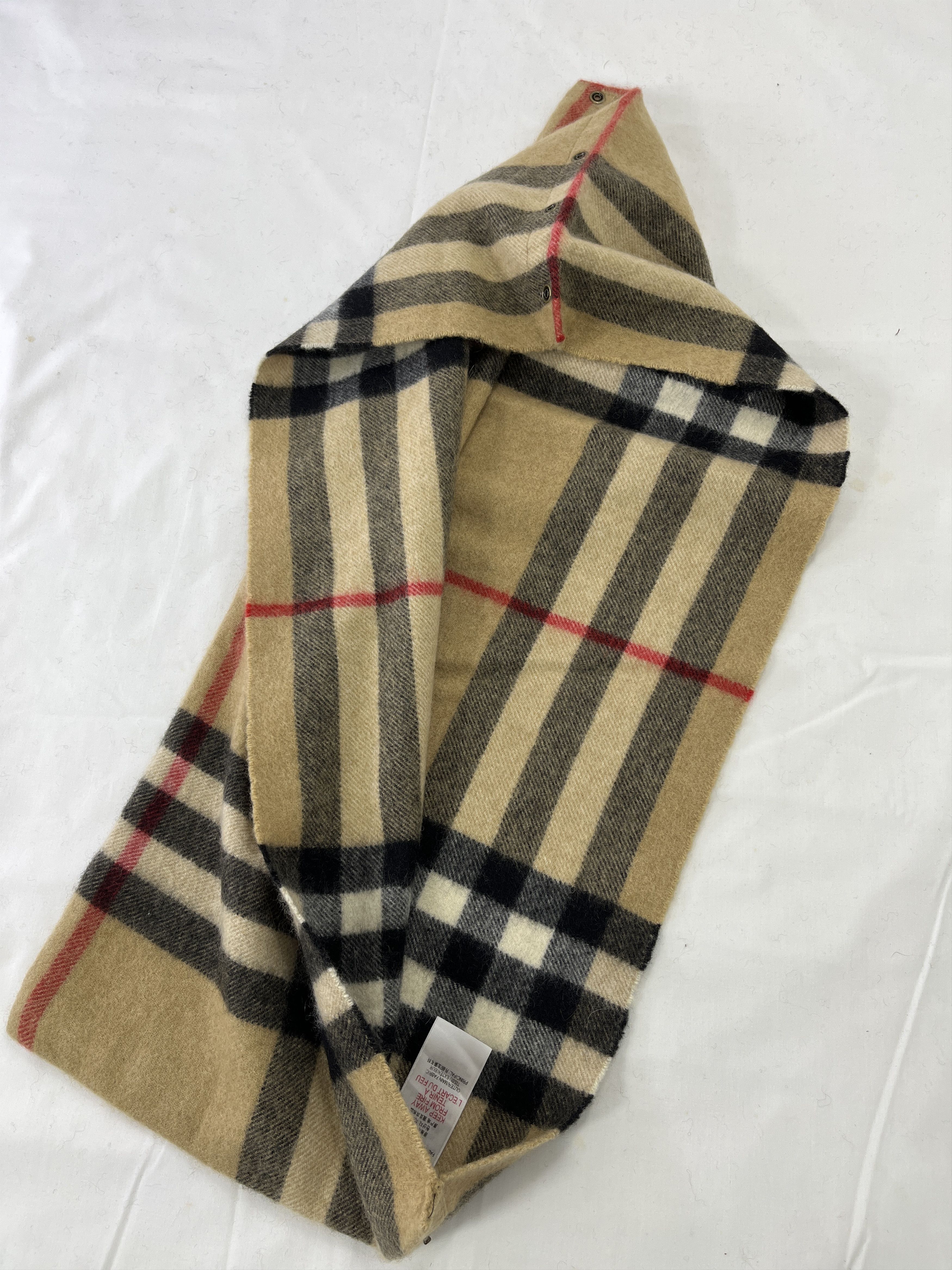 Burberry × Vintage Burberry Cashmere Snood T078 Size ONE SIZE - 4 Thumbnail