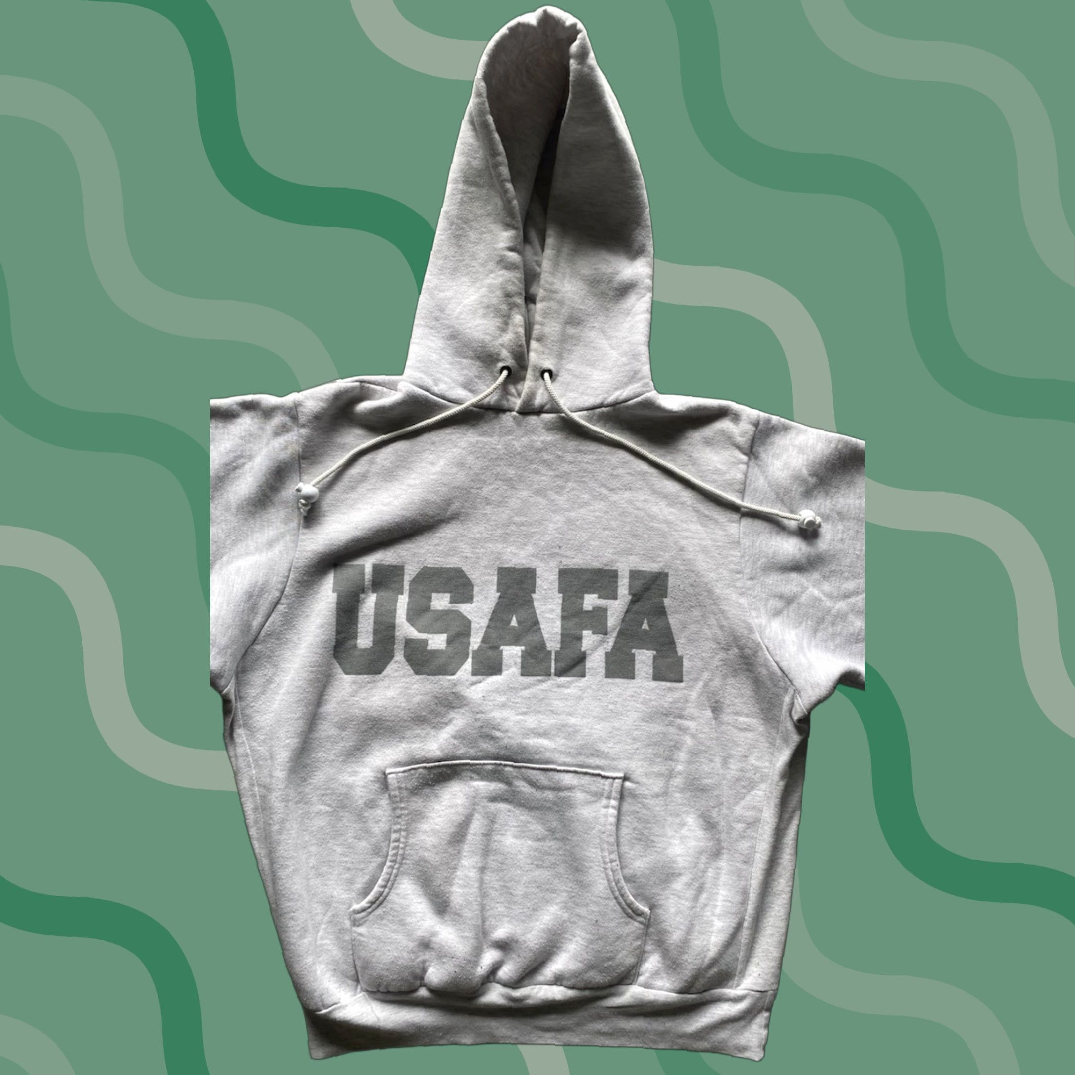 Vintage VINTAGE Heart And Core Hoodie Men's XS Gray Logo USA Pullover USAFA Theme Size US XS / EU 42 / 0 - 1 Thumbnail