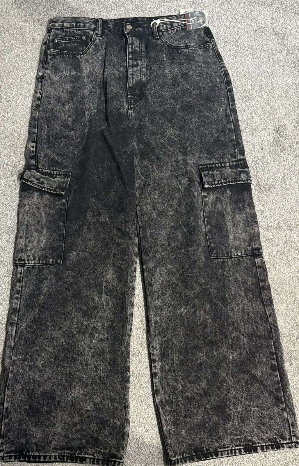MNML Black Metallic Silver Jeans