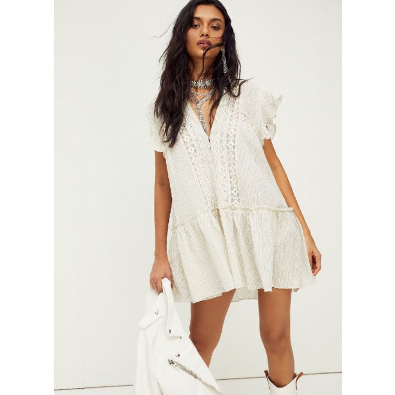 Free People New FREE PEOPLE Baby Blues Tunic $128 SMALL Semi-Sheer Size S / US 4 / IT 40 - 1 Thumbnail