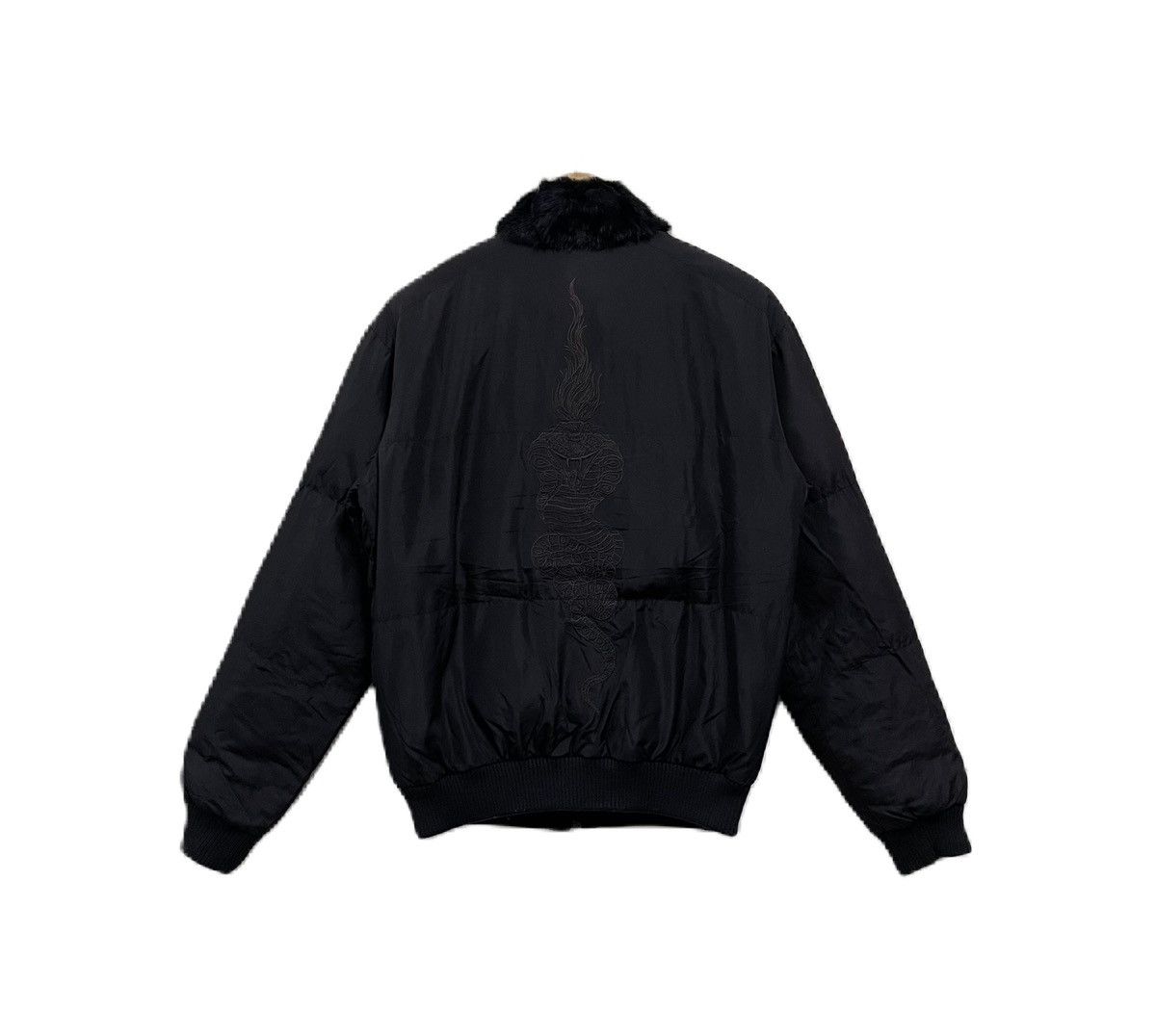 Roberto Cavalli Roberto Cavalli Snake Bomber Jacket Fur Neck Size US L / EU 52-54 / 3 - 1 Thumbnail