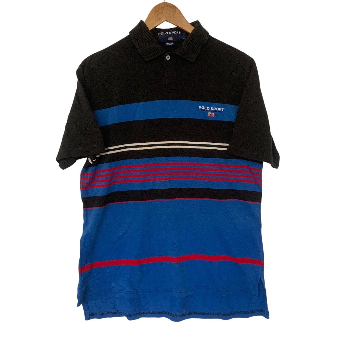 Polo Ralph Lauren × Vintage Vintage Polo Sports Stripe Polos Shirt Medium Size US M / EU 48-50 / 2 - 1 Thumbnail