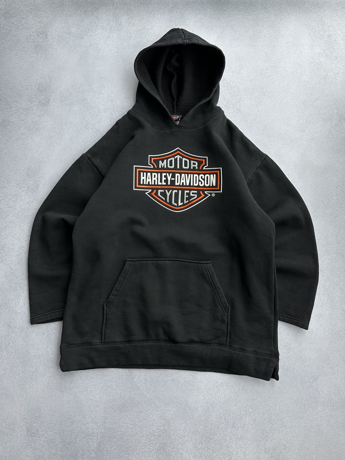 Harley Davidson × Vintage Vintage Harley-Davidson Motorcycles Big Logo USA Hoodie Size US L / EU 52-54 / 3 - 1 Thumbnail