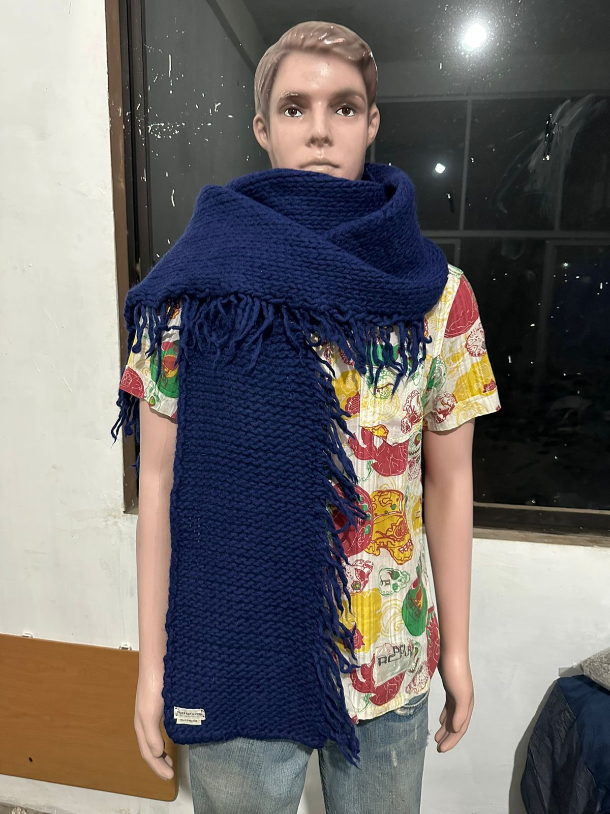 Dries Van Noten 🔥Dries Van Noten Fringe Wool Scarf Made In Belgium Size ONE SIZE - 1 Thumbnail