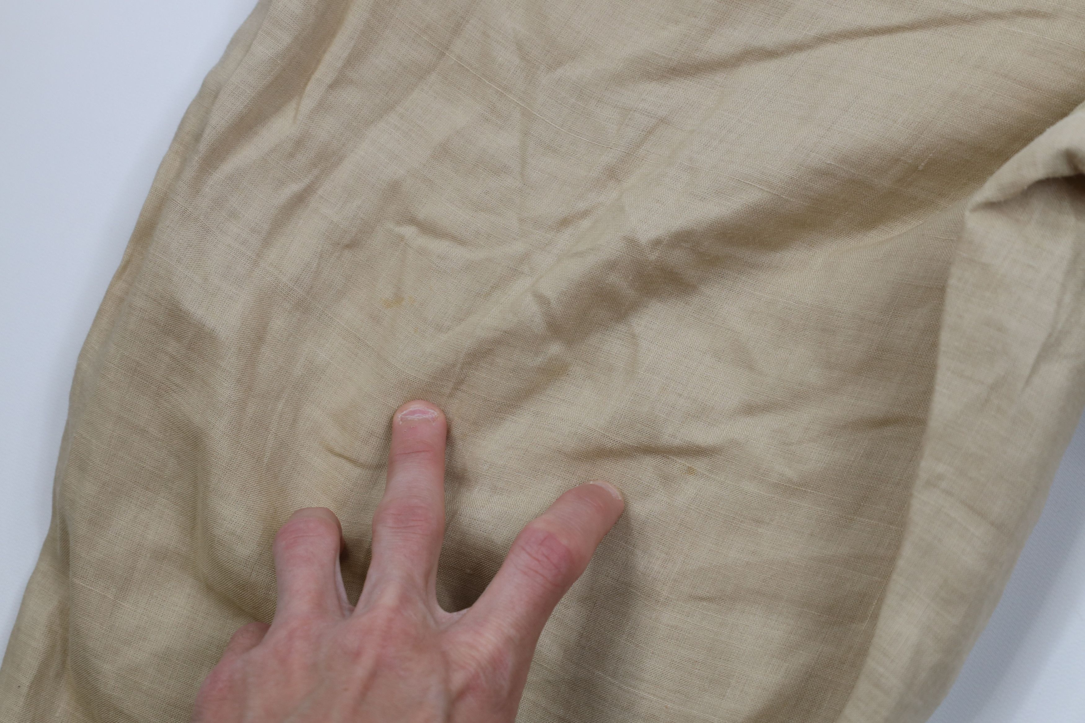 Vintage Vintage 90s Y2K Streetwear Lined Linen Wide Leg Pants Beige Size US 38 / EU 54 - 7 Thumbnail