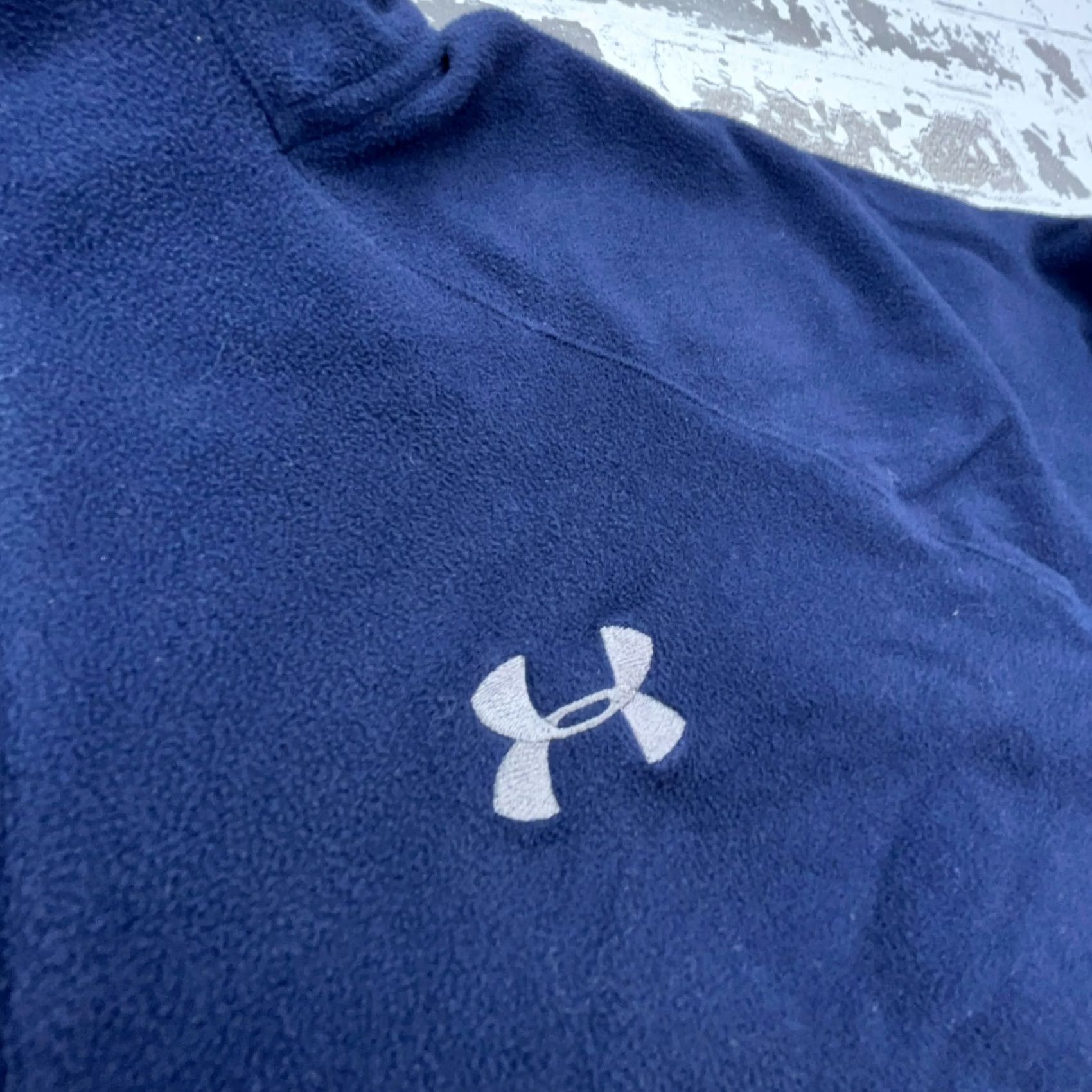 Under Armour Under Armour Sweater Men Large Blue Gray Pullover Half Zip Fleece Sweatshirt Size US L / EU 52-54 / 3 - 4 Thumbnail