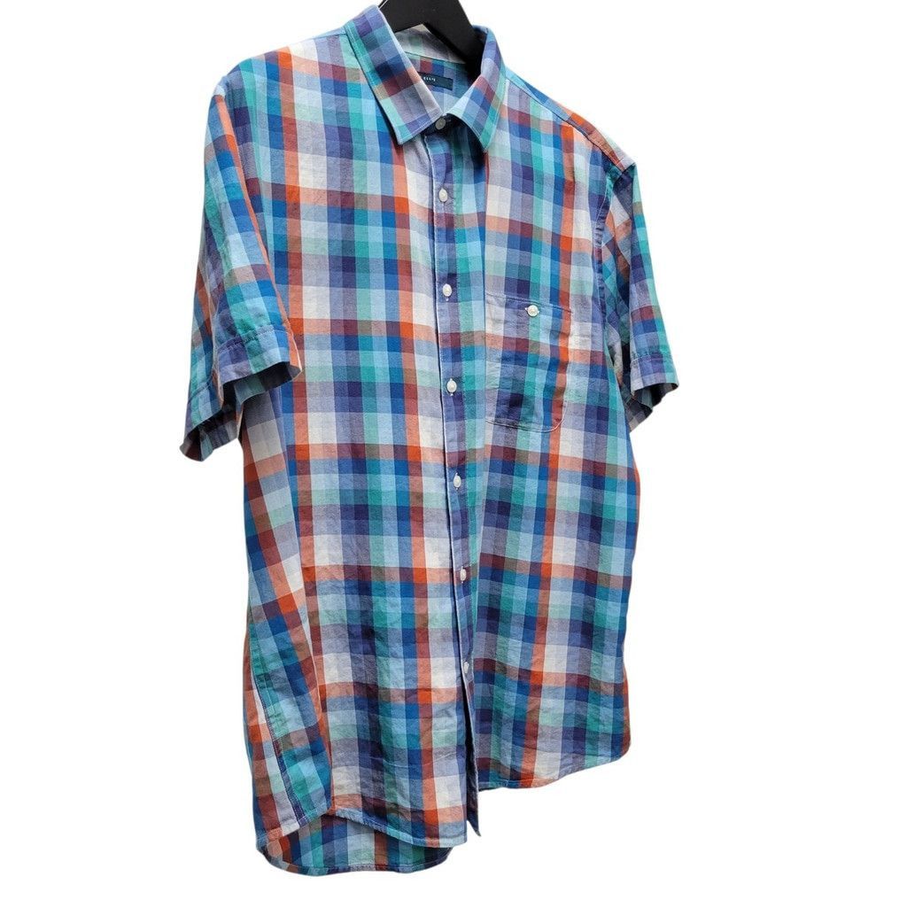 Perry Ellis Perry Ellis Men's Checkered Short-Sleeves Button-Up Shirt XL Size US XL / EU 56 / 4 - 2 Thumbnail