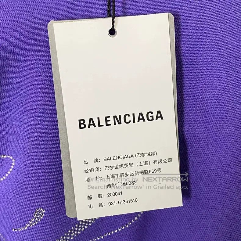 Balenciaga Balenciaga Crystal Embellished Logo Sweatshirt Size US S / EU 44-46 / 1 - 7 Thumbnail