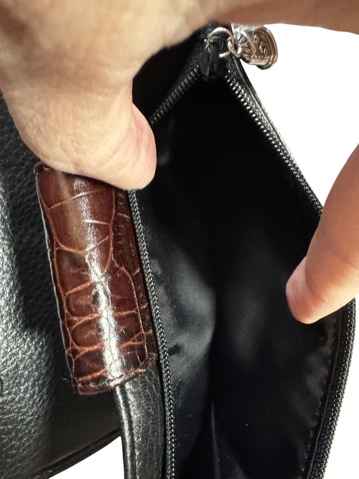 Brighton Brighton Two-Tone Leather Wallet with Crocodile Embossed Size ONE SIZE - 5 Thumbnail