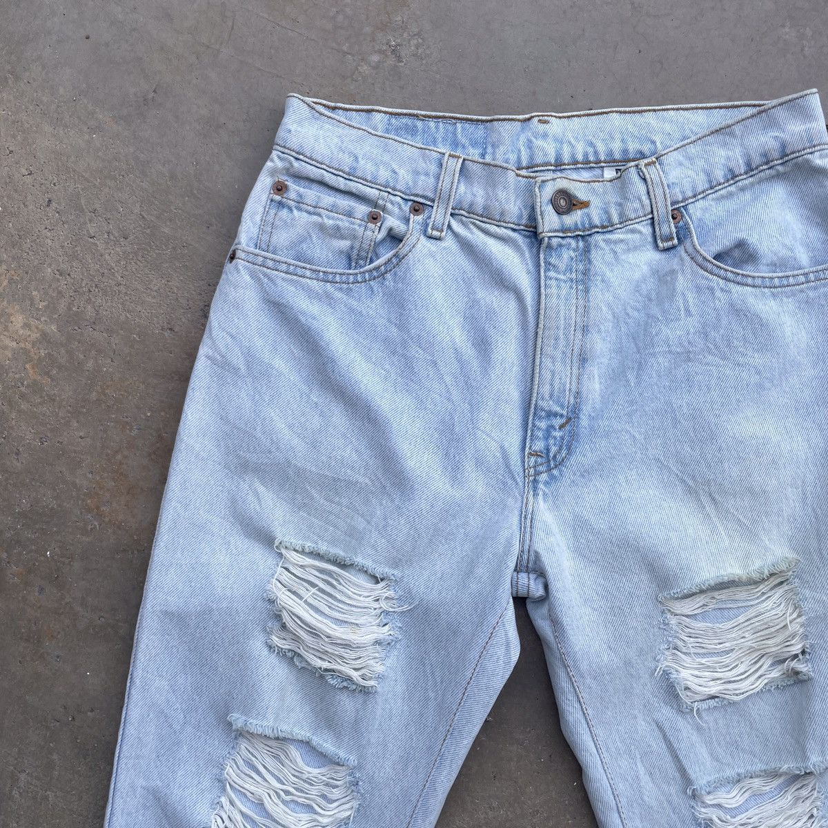 Levi's Vintage 90s Levis 550 Distressed Denim Jeans Size US 30 / EU 46 - 3 Thumbnail