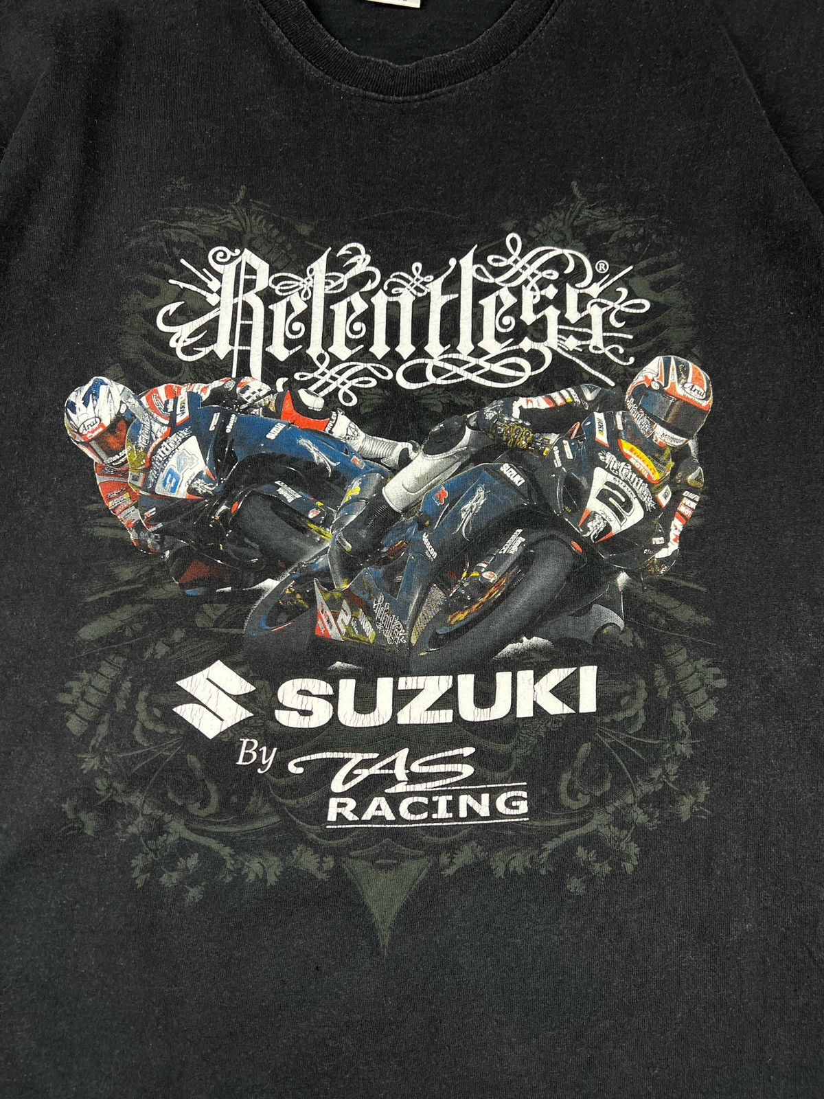 Japanese Brand Suzuki Moto Racing vintage t shirt gothic tribal Size US XL / EU 56 / 4 - 5 Thumbnail