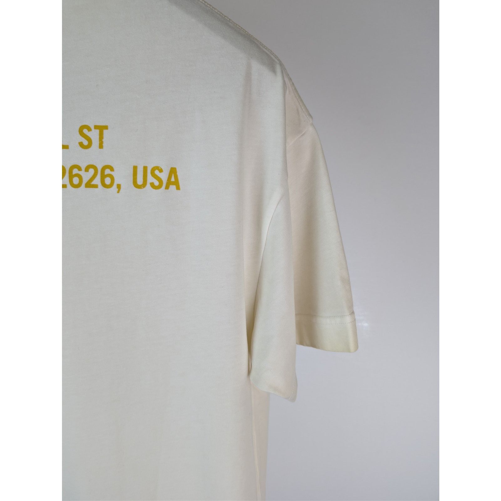 Palm Angels o1rshd1 Double Oversized LA T-Shirt in Off White / Yellow Size US XL / EU 56 / 4 - 14 Thumbnail
