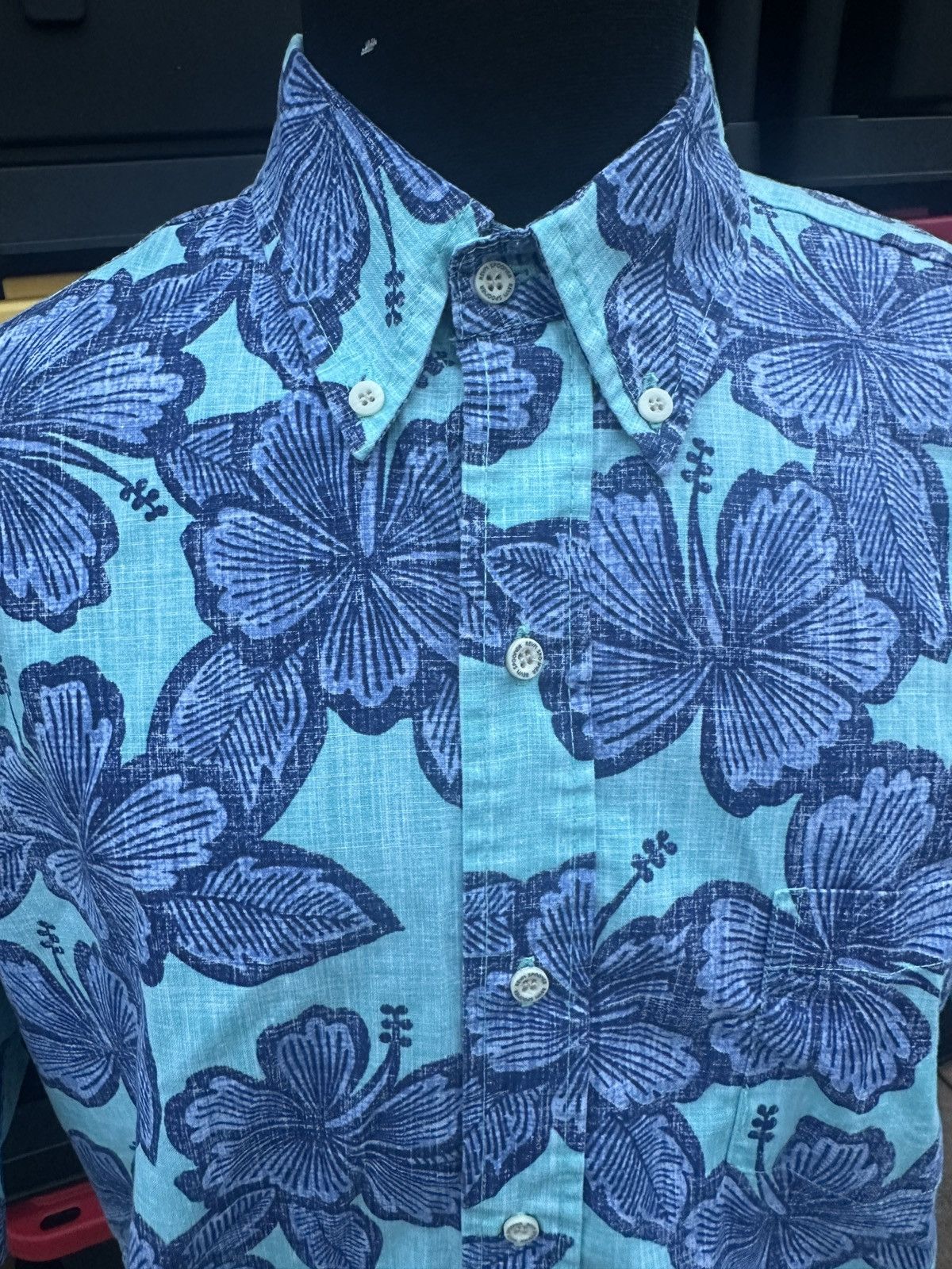 Reyn Spooner Reyn Spooner Classic Blue/Green Hawaiian Print Men's L Size US L / EU 52-54 / 3 - 3 Thumbnail