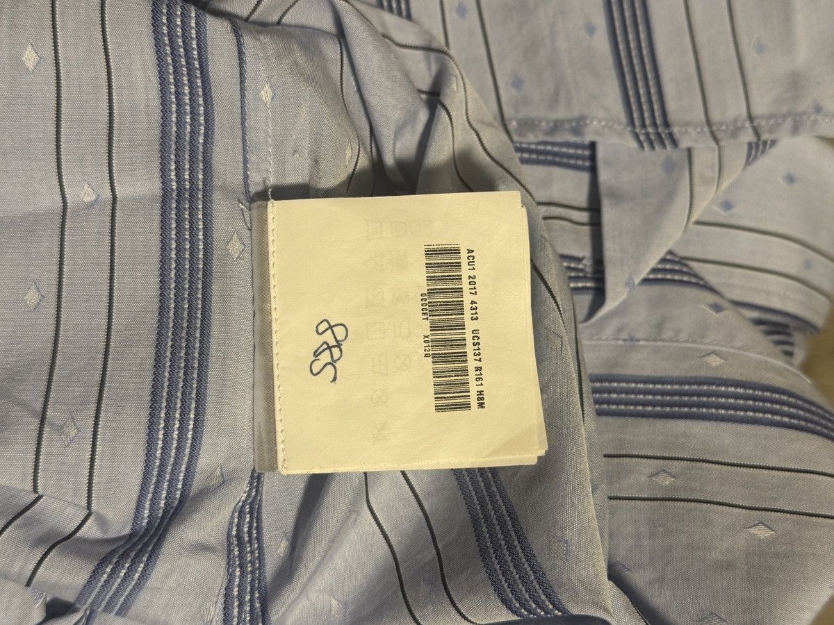 Prada PRADA 2019 BUTTON UP COLLARED BLUE STRIPED SHIRT RAF Size US L / EU 52-54 / 3 - 9 Thumbnail