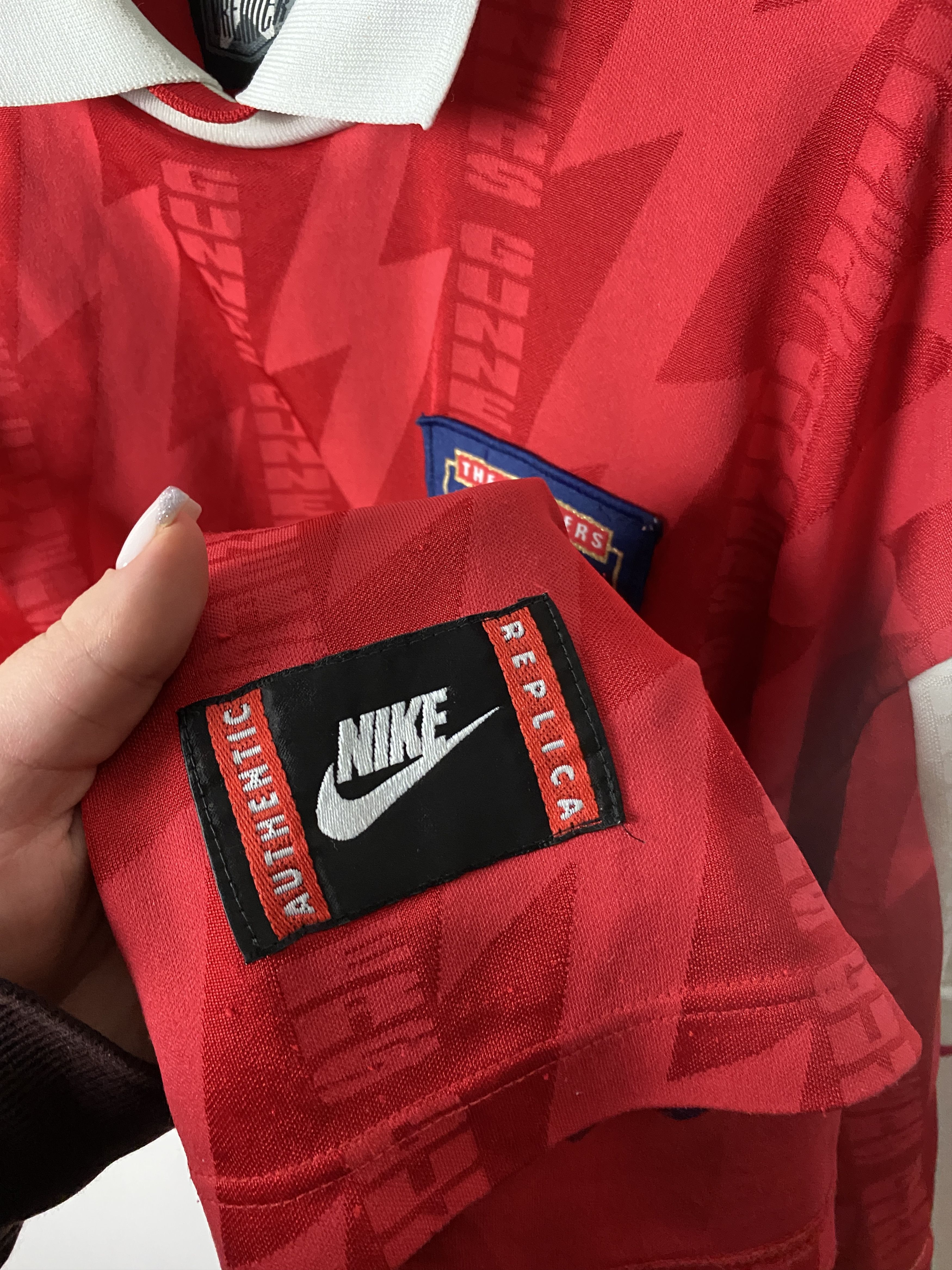 Nike × Vintage Arsenal Nike JVC Home Football Shirt 90s vintage blockcore Size US L / EU 52-54 / 3 - 6 Thumbnail