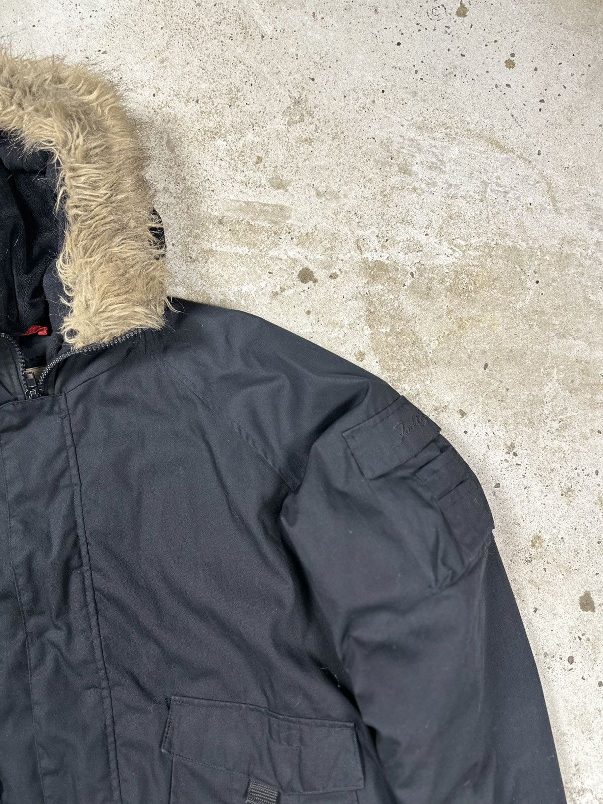 If Six Was Nine × Japanese Brand × Le Grande Bleu (L.G.B.) Vintage Y2K Faux Fur Black Bomber Jacket Hooded Size US XL / EU 56 / 4 - 5 Thumbnail