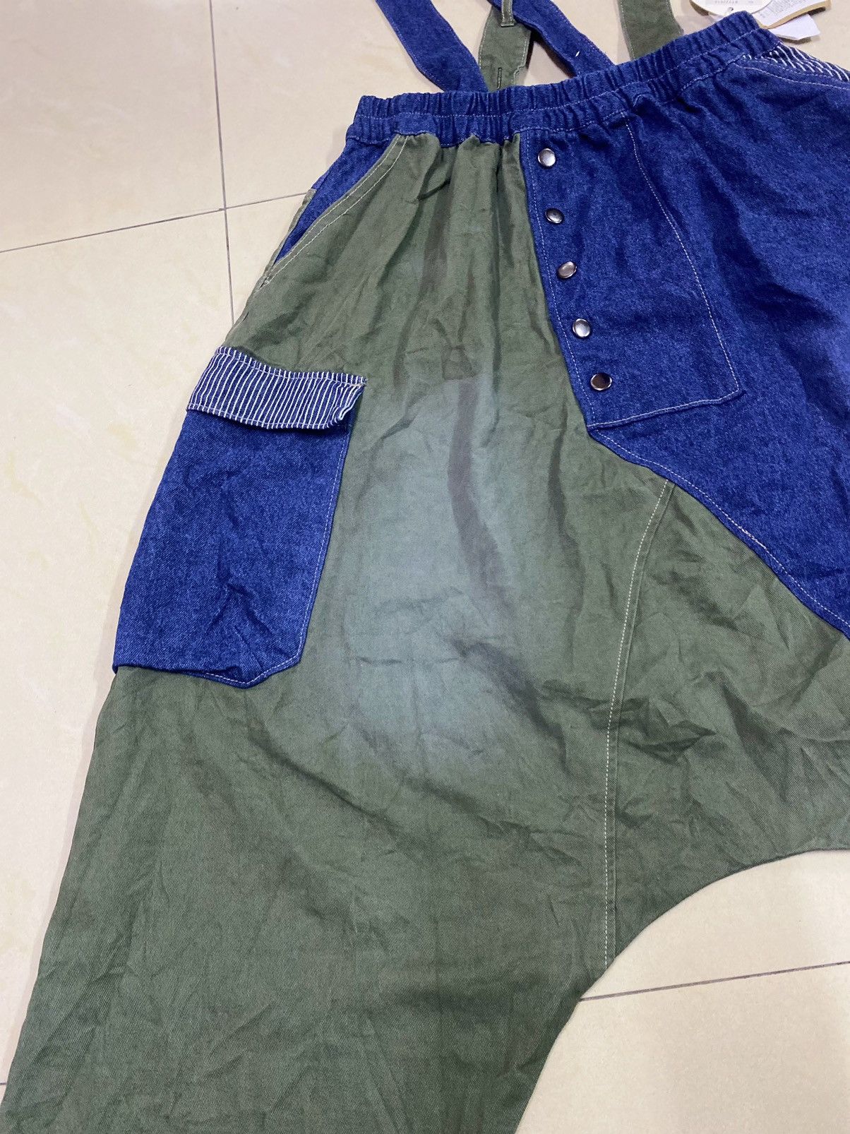 Japanese Brand Yohji Yamamoto Style 2 Tone Cropped Pants Size 26-36 Size US 36 / EU 52 - 4 Thumbnail
