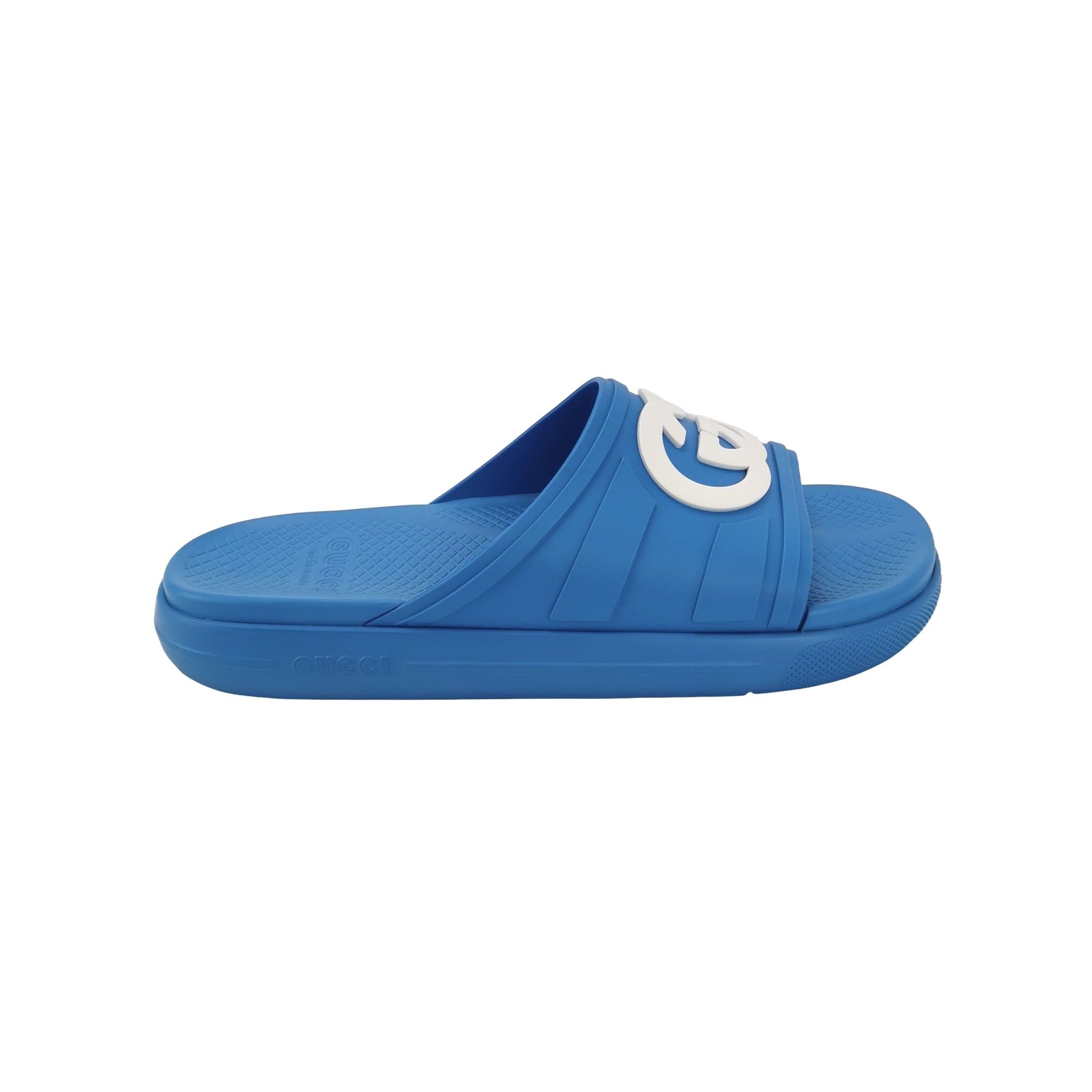 Gucci Gucci Interlocking G Slides Blue Size 44 Size US 11 / EU 44 - 1 Thumbnail