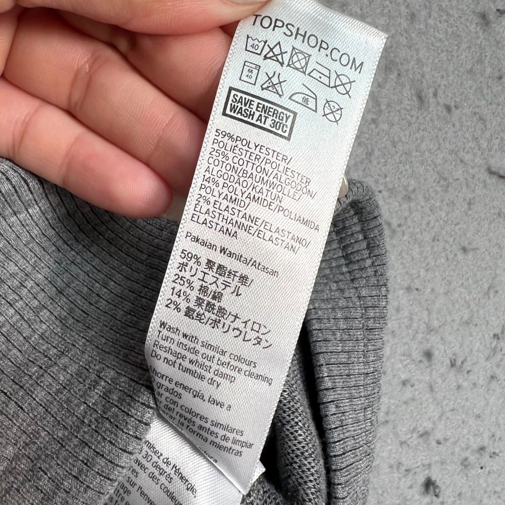 Topshop Topshop Womens Grey Ribbed Crop Top Size 6 Tank Cropped Sleeveless Pullover Cotton Polyester Knit Adult Womens 6 Womens Fashion Size M / US 6-8 / IT 42-44 - 4 Thumbnail