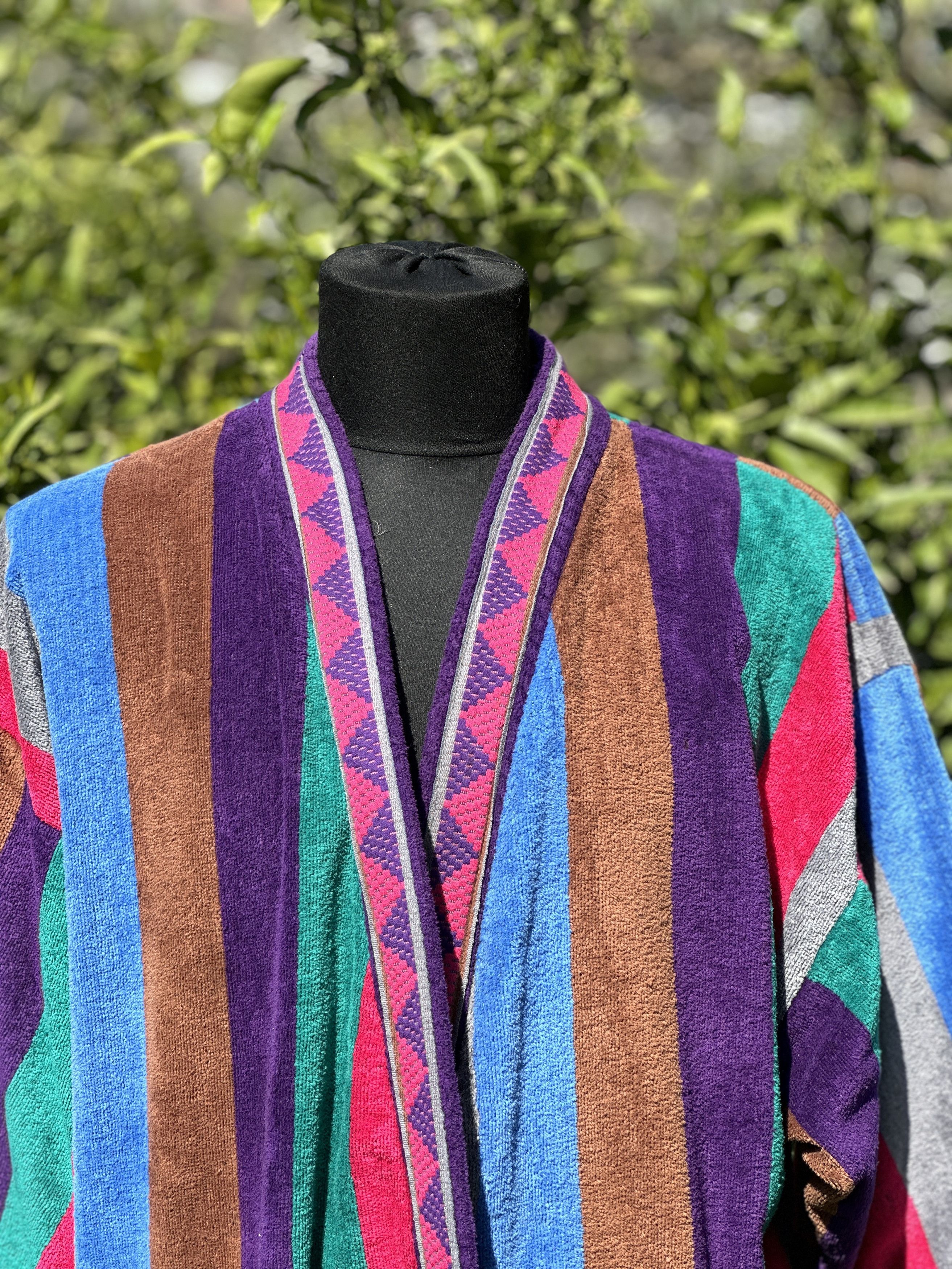 Saint Laurent Paris Bathrobe YSL 3D Knit Striped Linge de Maison Sweater Size M Size US M / EU 48-50 / 2 - 4 Thumbnail