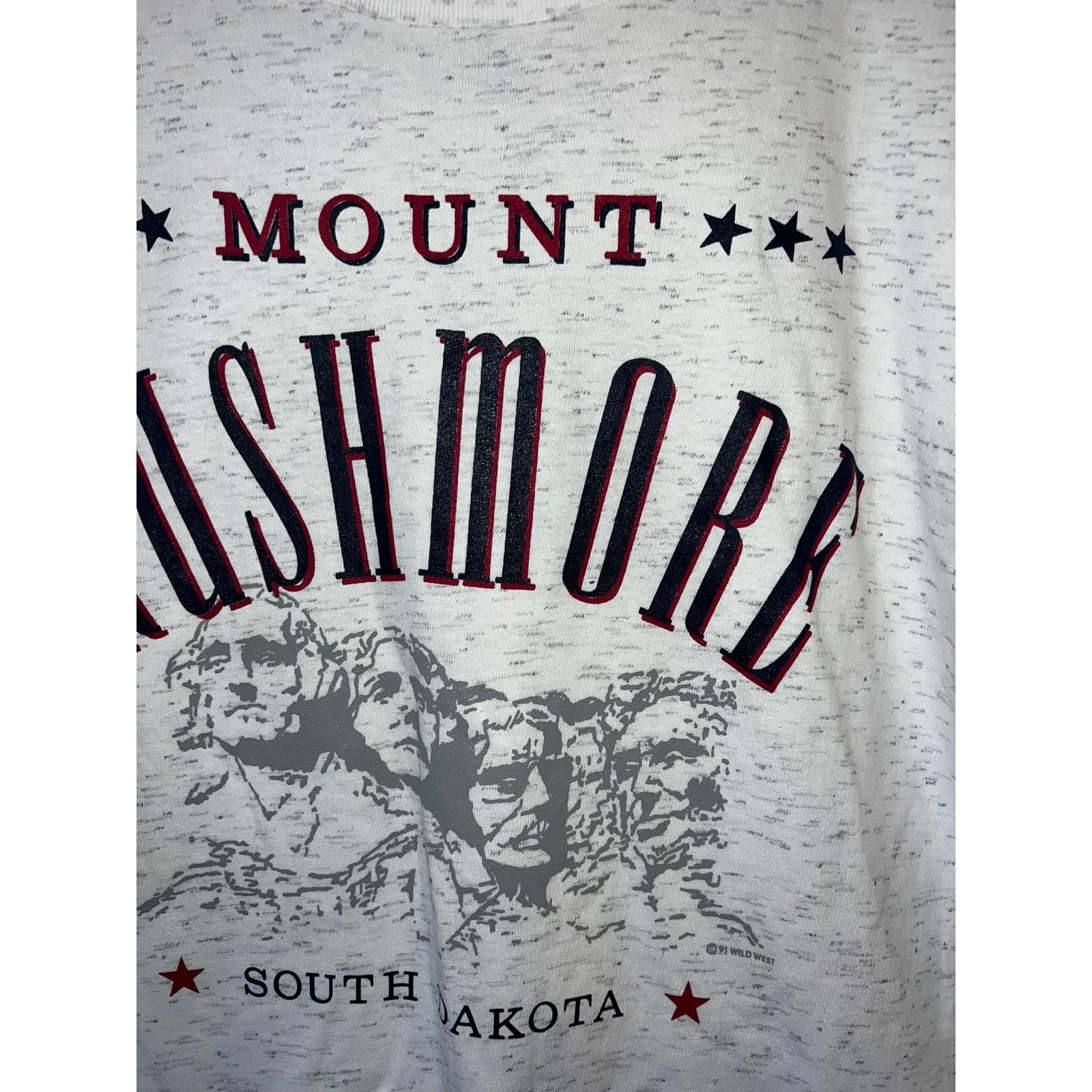 Vintage Vintage Mount Rushmore Shirt White Speckled White L Tee Size US L / EU 52-54 / 3 - 3 Thumbnail