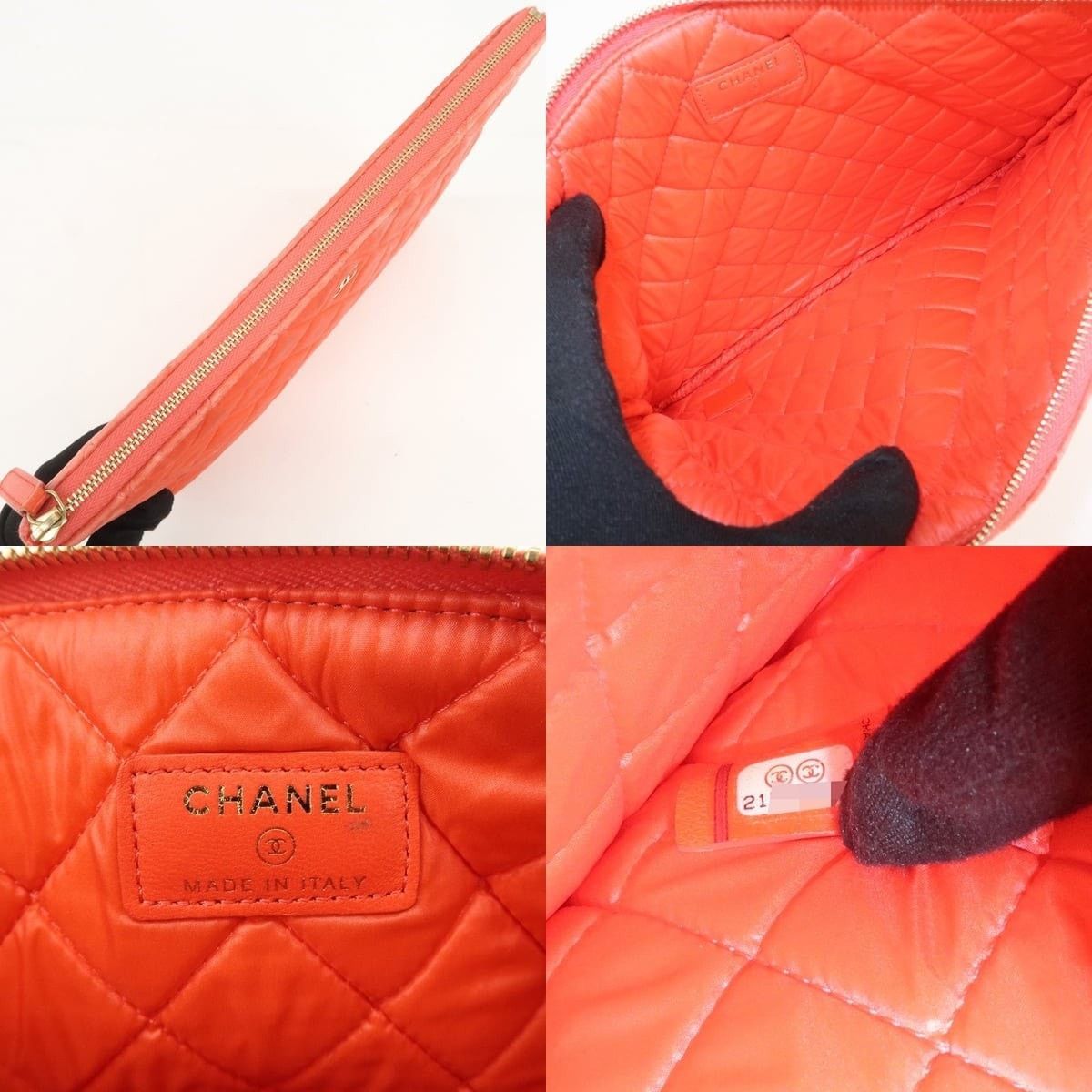 Chanel Chanel Matelasse Velour Clutch Orange Size ONE SIZE - 7 Thumbnail