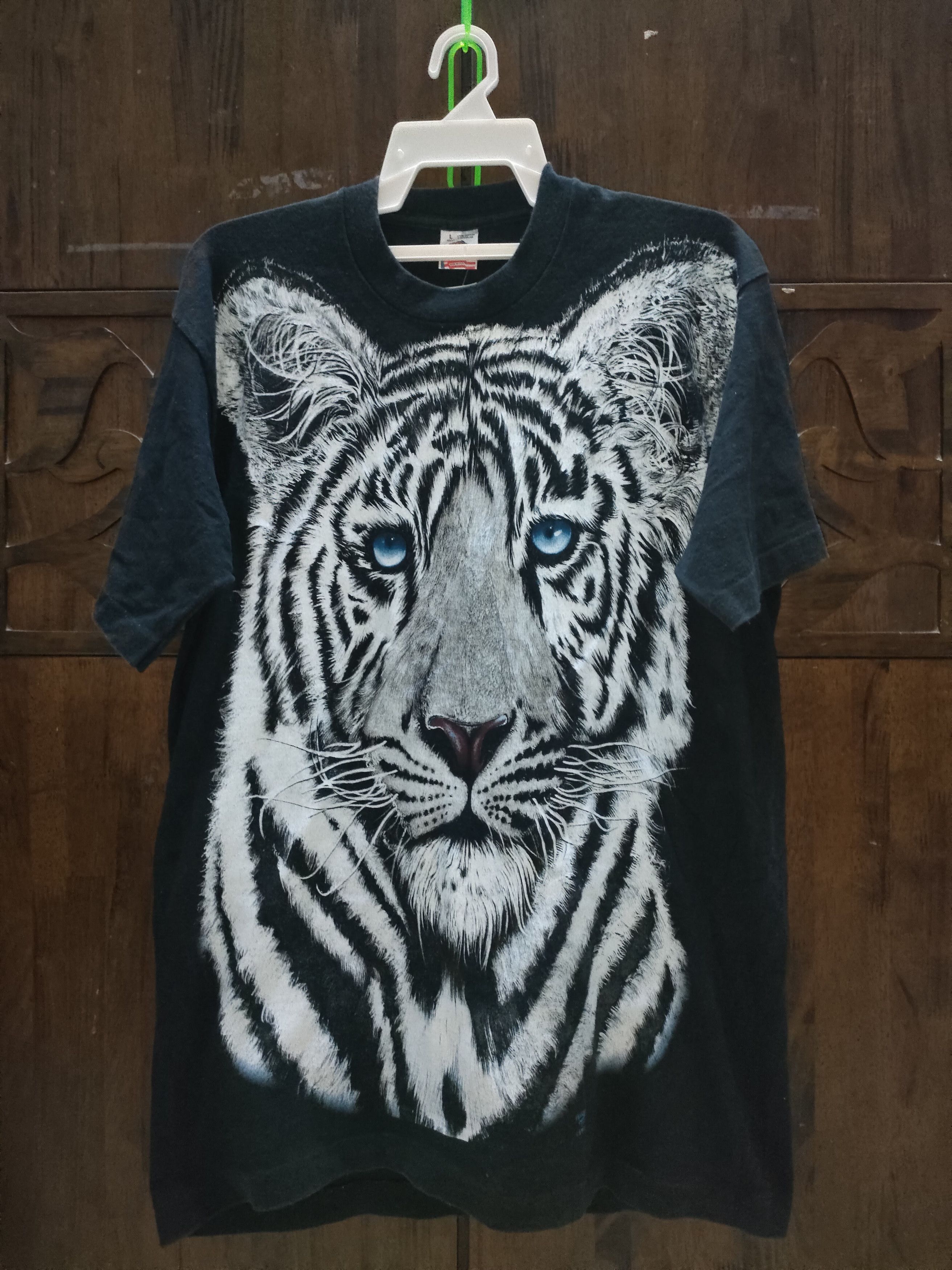Other Vintage 90's Tiger Animal Trinity Over Print OVP Tee Size US L / EU 52-54 / 3 - 1 Thumbnail