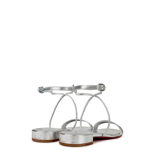 Christian Louboutin Miss Choca Metallic Leather Sandals Size US 7 / IT 37 - 5 Thumbnail