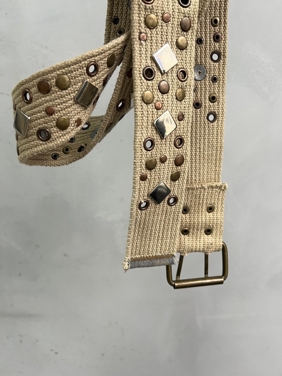 KMRii Kmrii style studded canvas fashion belt streetwear y2k Size ONE SIZE - 7 Thumbnail