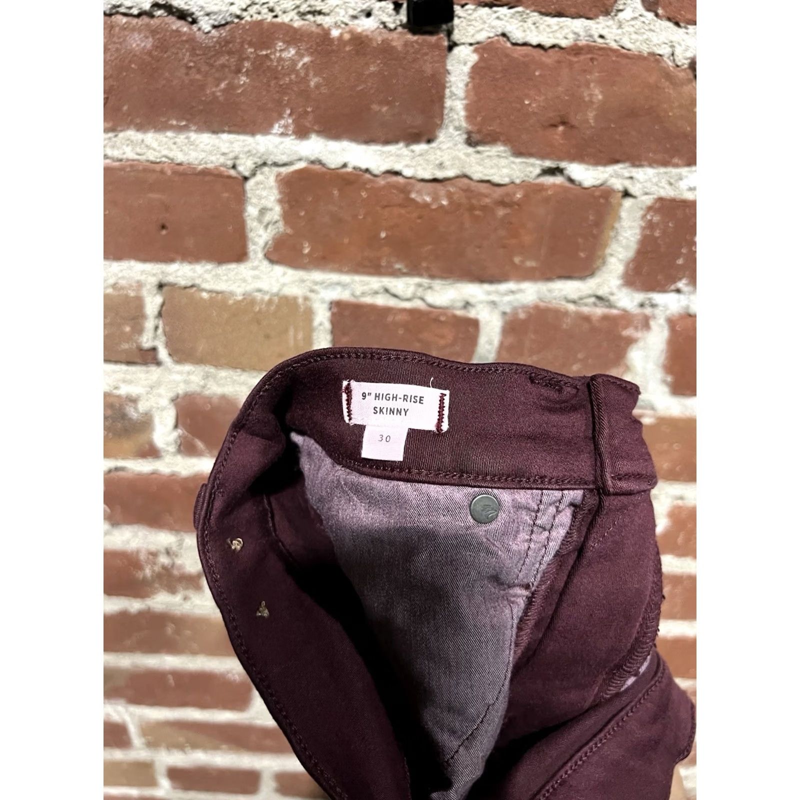 Madewell Madewell Womens Red High Rise Skinny Pants Size 30 Regular 27in Inseam Size 30" / US 8 / IT 44 - 4 Thumbnail