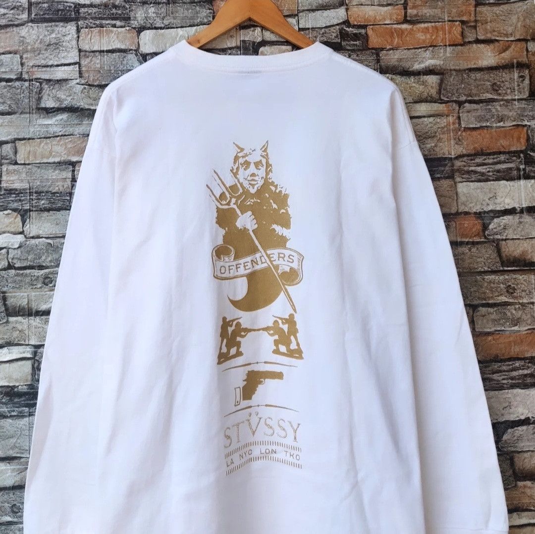 Stussy Vtg STUSSY X NEXUS 7 Deffenders Offenders Long Sleeve Size US L / EU 52-54 / 3 - 4 Thumbnail
