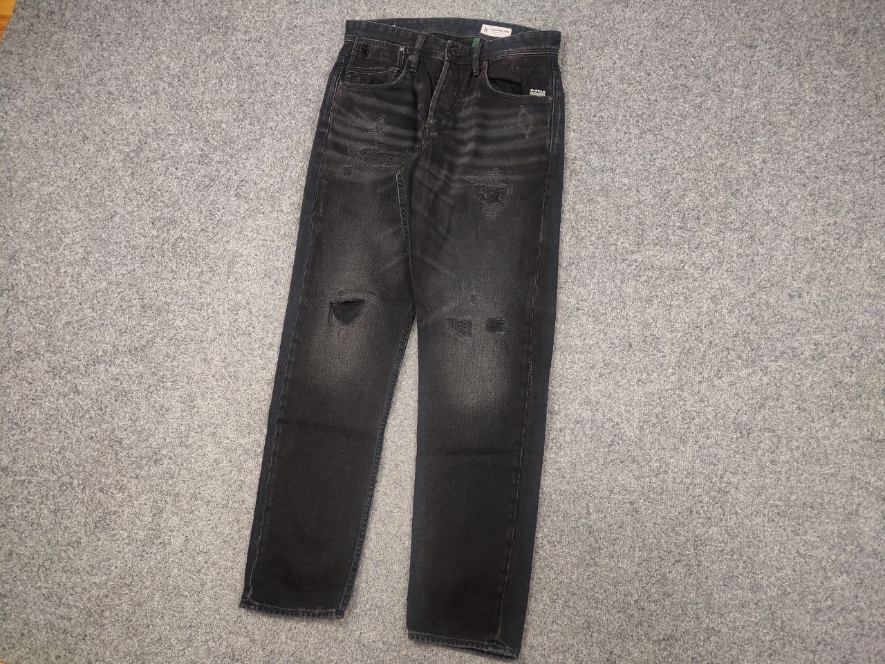 G-Star G Star Raw Alum Relaxed Straight Fit Distressed Denim Jeans Size US 31 - 5 Thumbnail