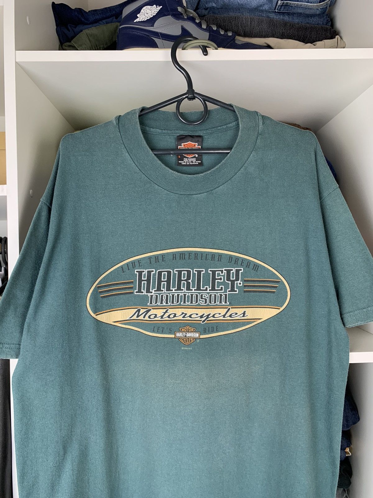 Harley Davidson × Vintage Vintage 90s Harley Davidson Eastside Made in Usa T-shirt Size US L / EU 52-54 / 3 - 3 Thumbnail