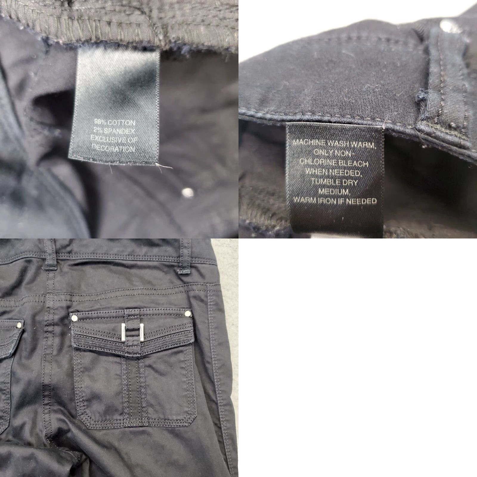 White House Black Market White House Black Market Pants Womens 0 Black Crop Cargo Stretch Cotton Utility Regular Straight Pocketed Modern 0 Womens Size 0 Black Size 25" / US 0 / IT 36 - 8 Thumbnail