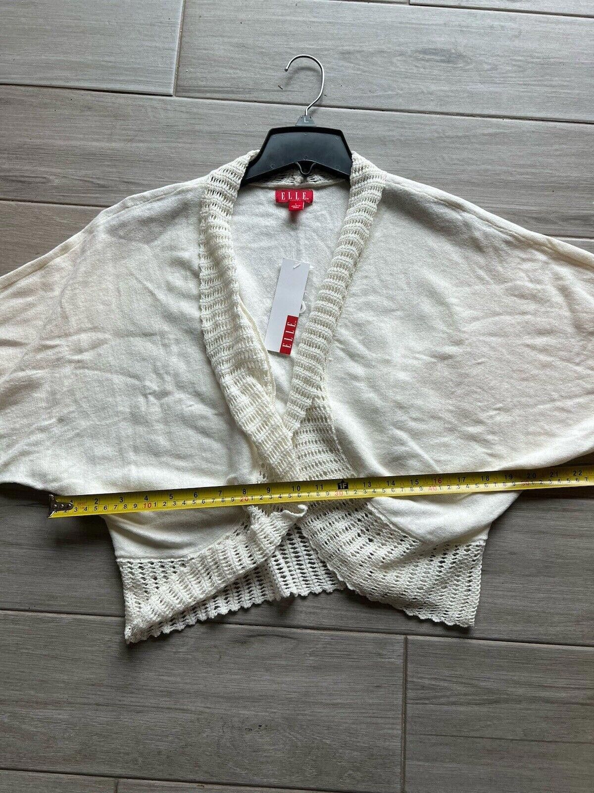 Ellesse Elle Cardigan L Off White Black Solid Long Sleeve Size L / US 10 / IT 46 - 6 Thumbnail
