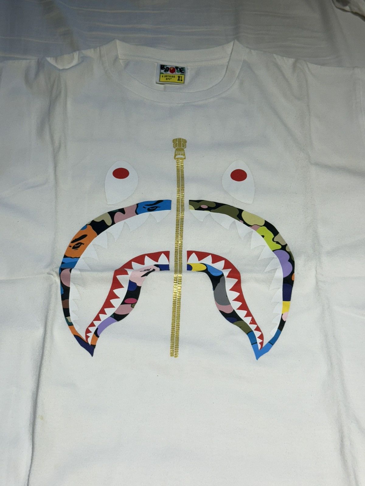 Bape Multi Camo Shark Tee Size US XL / EU 56 / 4 - 1 Thumbnail