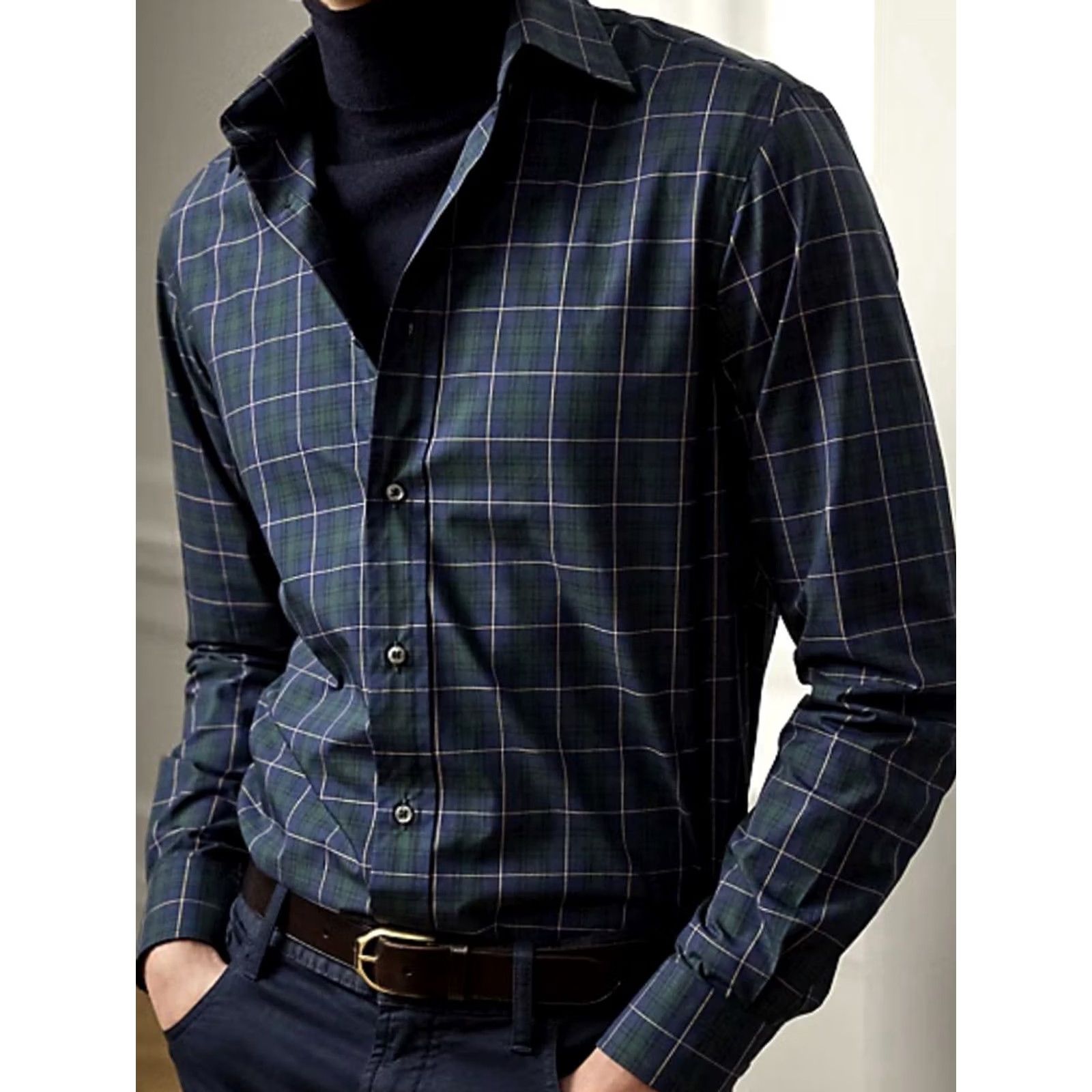 Ralph Lauren Purple Label Ralph Lauren Purple Label Shirt Blackwatch Navy Plaid Men 2XL NWT 95 Size US XXL / EU 58 / 5 - 5 Thumbnail
