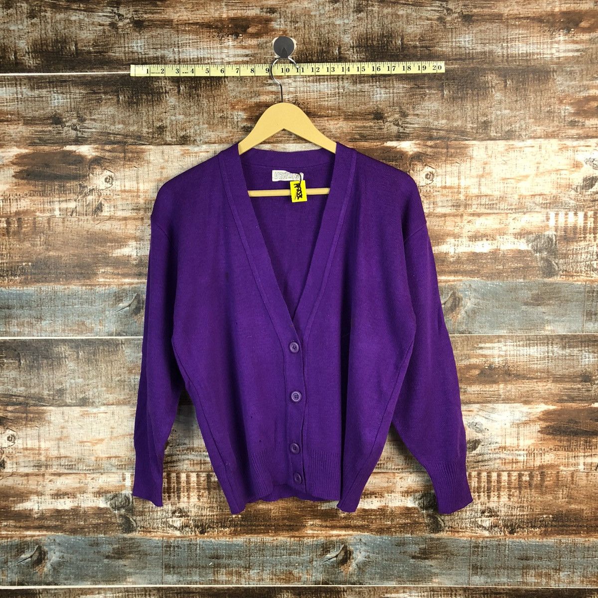 Vintage Verona vintage Japan Purple Cardigan Knitwear #A2336 Size M / US 6-8 / IT 42-44 - 1 Thumbnail