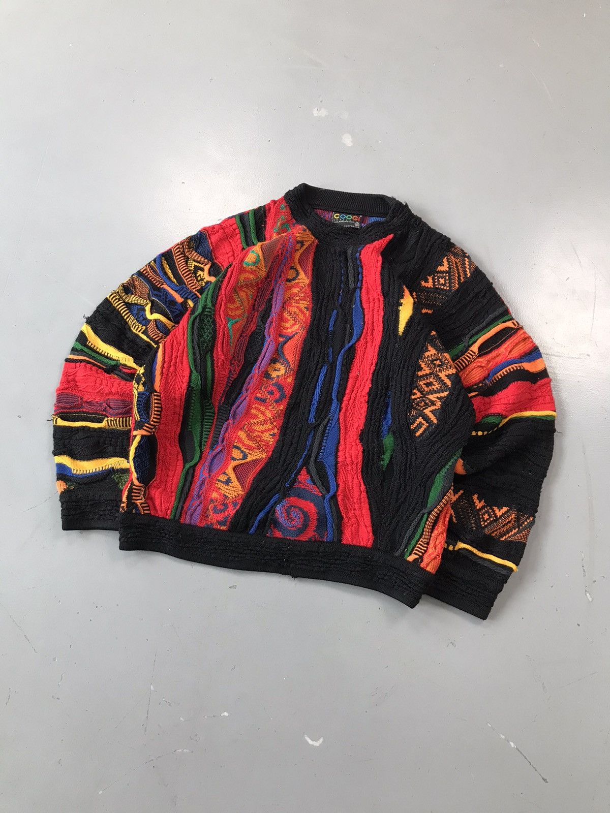 Coogi × Streetwear × Vintage Rare vintage Coogi multicolor 3d knit 