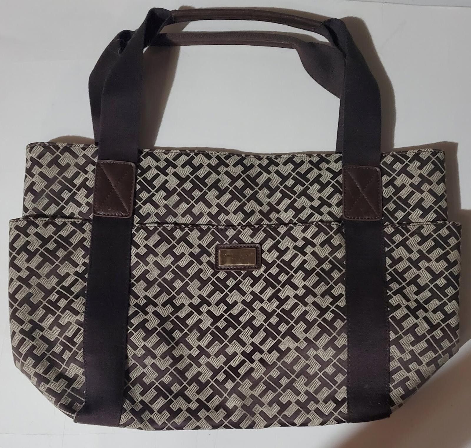 Tommy Hilfiger Tommy Hilfiger Shopper Handbag Brown Signature NWOT Size ONE SIZE - 1 Thumbnail