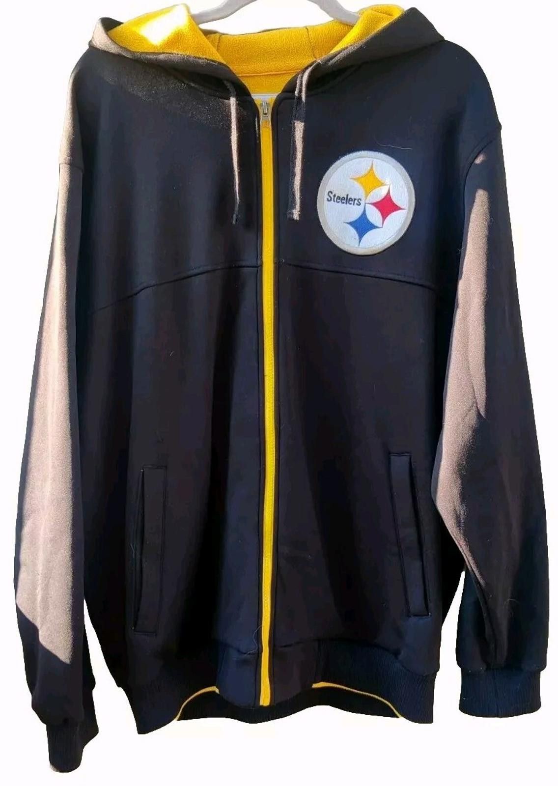 Other Pittsburgh Steelers Full Zip Hooded Jacket Hoodie NFL Bla Size US XL / EU 56 / 4 - 1 Thumbnail