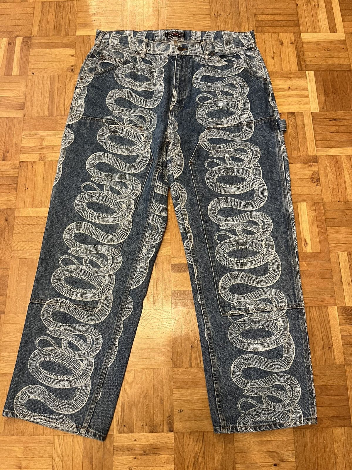 Supreme Supreme HYSTERIC GLAMOUR Snake Double Knee Denim Painter | Grailed