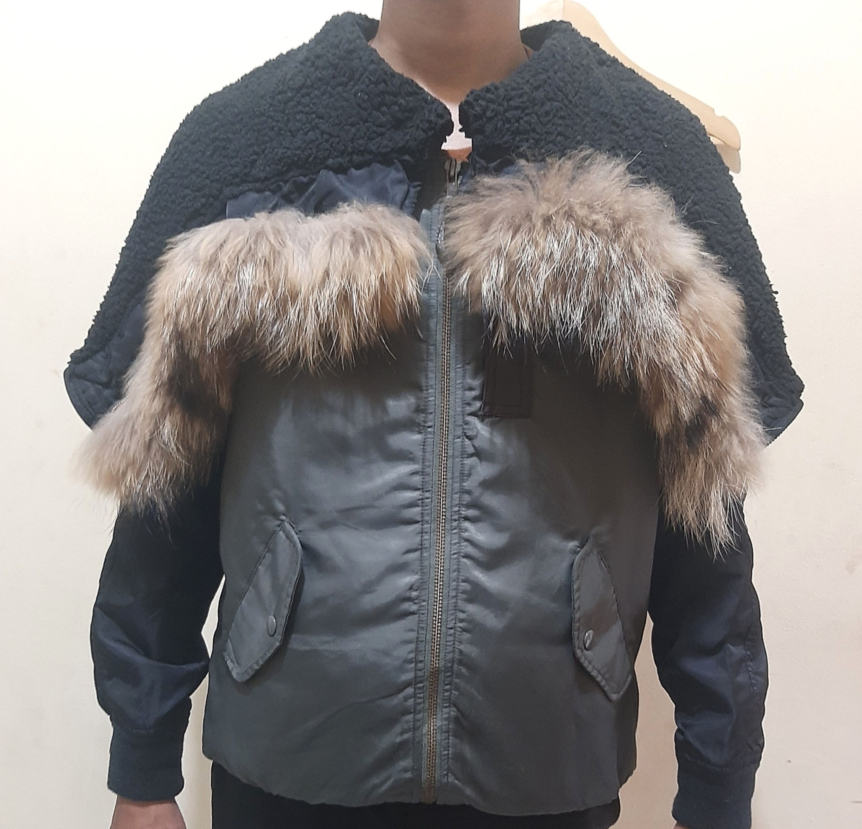Japanese Brand Moussy Fur Raccoon Military Hooded Jacket L.G.B y2k Size US M / EU 48-50 / 2 - 4 Thumbnail