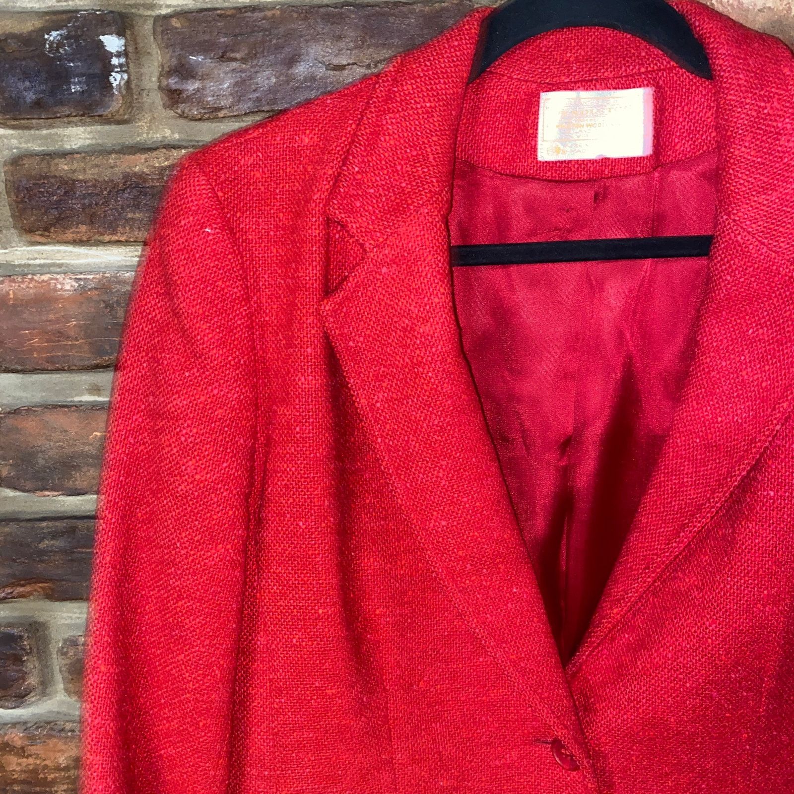 Pendleton Pendleton Vintage 1960-70 Red 2-Button Wool Blazer Jacket 10 Size L / US 10 / IT 46 - 2 Thumbnail