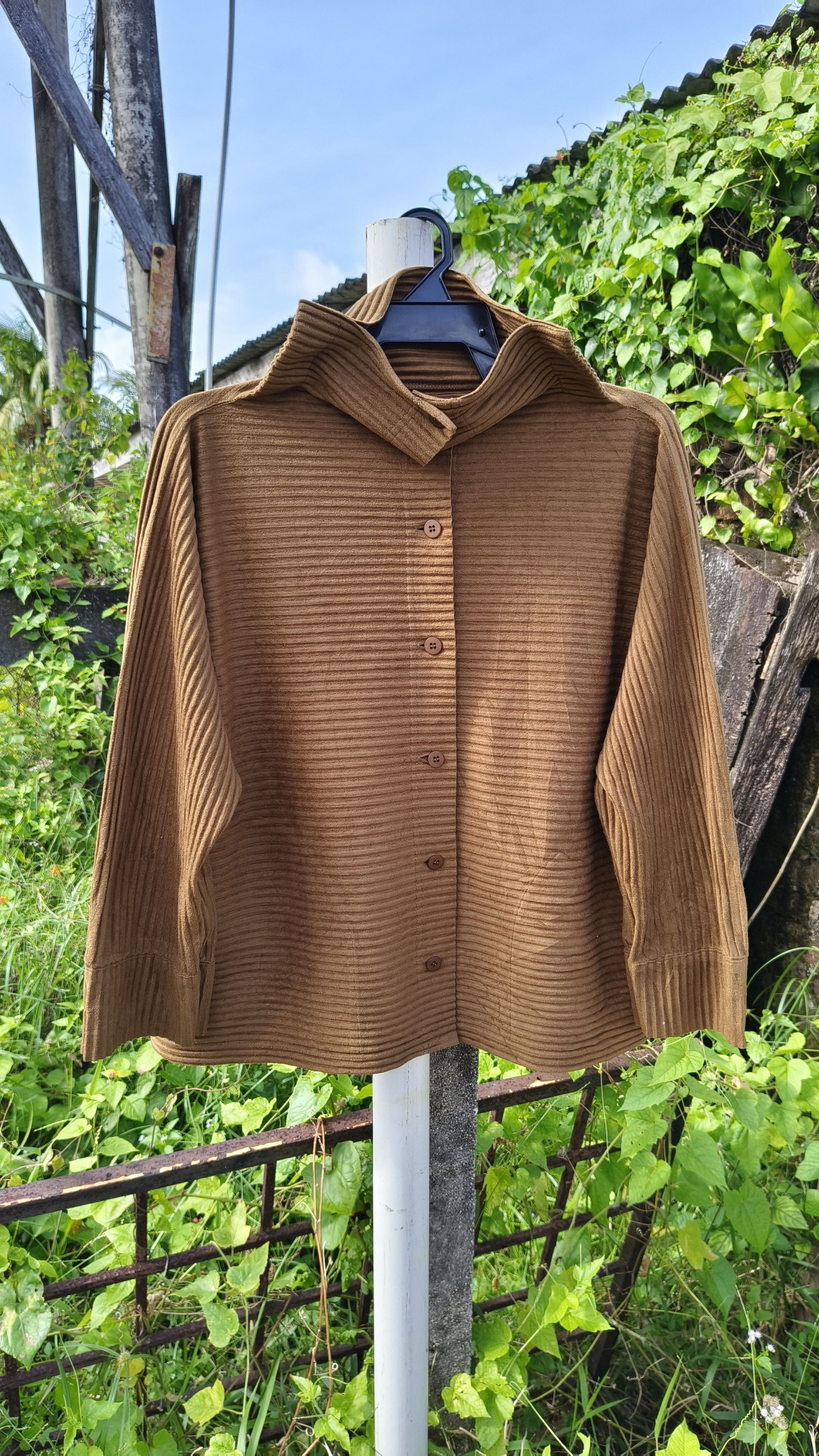 M193J0491 ISSEY MIYAKE me pleated Cardigan High Neck
