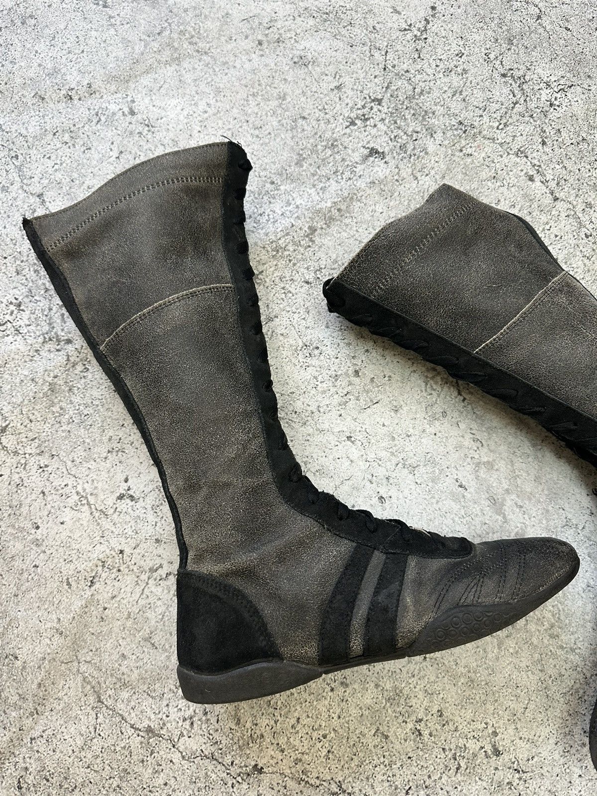Other Vintage high boots made Italy wrestler leather shoes core Size US 9 / IT 39 - 7 Thumbnail
