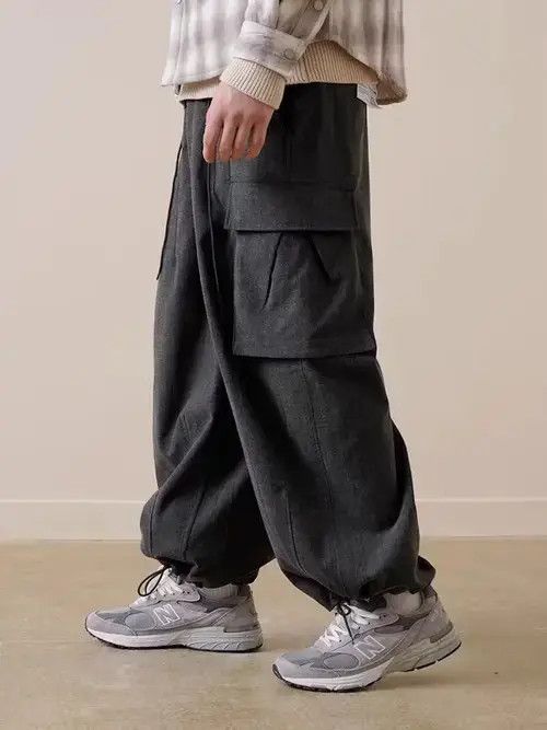 Japanese Brand × Jean 20AW Indigo Union Japan Dark Grey Oversized Jogger Pants Size US 30 / EU 46 - 1 Thumbnail