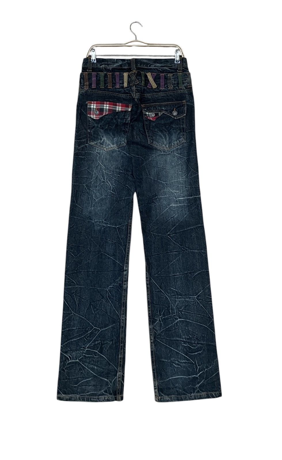 If Six Was Nine × Japanese Brand × Le Grande Bleu (L.G.B.) Vintage Japanese Brand Nylaus Double Waist Jeans 2000s Size US 31 - 2 Thumbnail